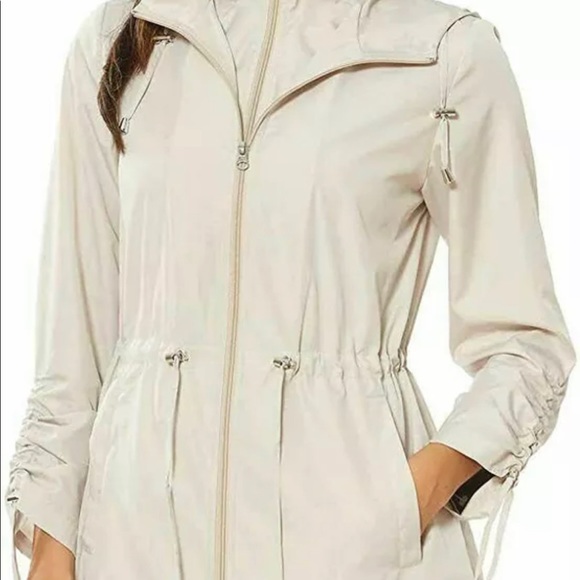 Jones New York Jackets & Blazers - NEW Jones New York HOODED PARKA in a POCKET PACKABLE RAIN JACKET Size XL NWT.